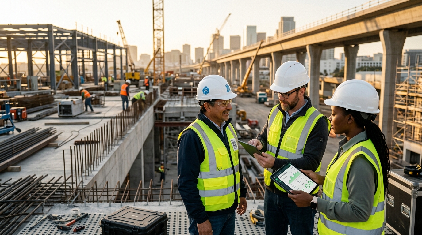 Construction Safety & AI inspection platform mockup